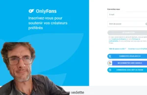 Capture d’écran de la page d’accueil d’OnlyFans montrant l’inscription et l’appel aux créateurs