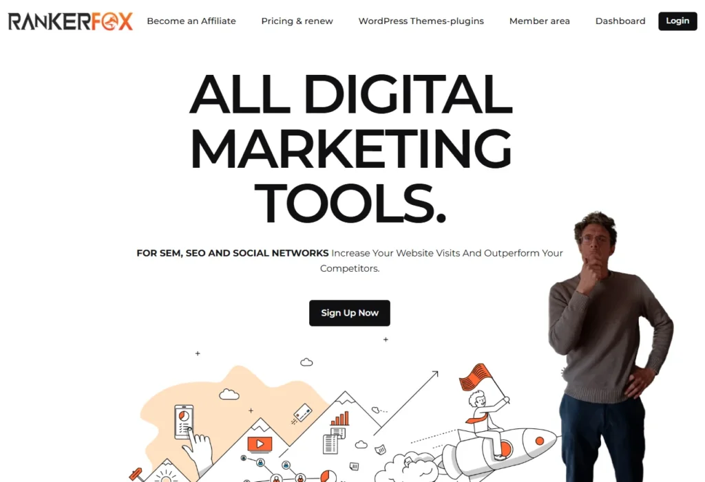 Page d'accueil du site RankerFox
