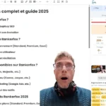 Exemple de plan d’article généré par SERPmantics selon l’intention de recherche