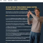 Page de présentation de la formation Copywriting de LiveMentor