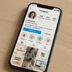 Exemple de profil Instagram optimisé avec différents formats de contenu