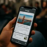 Exemple de flux Google Discover sur mobile