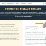 Capture de la page de présentation de la formation Réseaux sociaux de Livementor