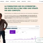 Page de présentation de la formation SEO de Livementor