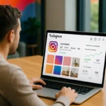 Entrepreneur utilisant le réseau social Instagram pour développer son CA