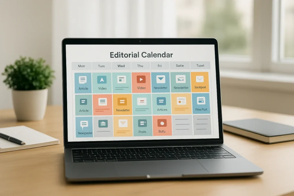 Exemple de calendrier éditorial pour une stratégie de content marketing