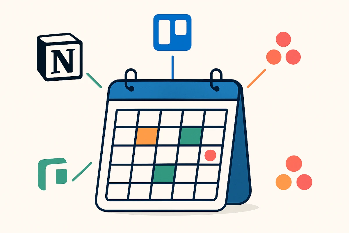 Comparatif des outils Notion, Trello et Asana pour calendrier éditorial