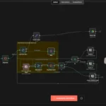 interface n8n avec un workflow en cours d'exécution