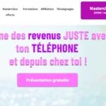 capture de la page d'accueil du site de Jennifer Glrs, formatrice MYM