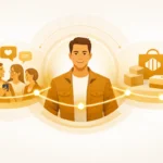 Illustration du marketing d’influence montrant la chaîne de confiance entre influenceur, audience et marque