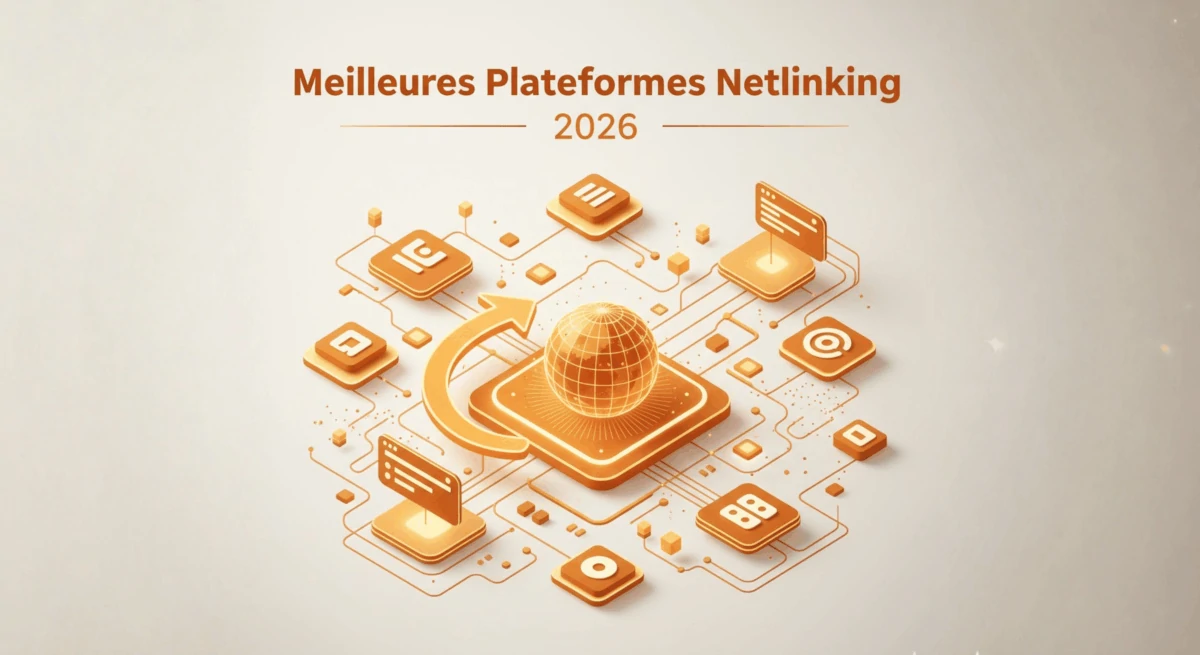 infographie symbolisant l'importance du netlinking pour la visibilité d'un site web