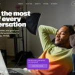 Page d'accueil du site web ManyChat