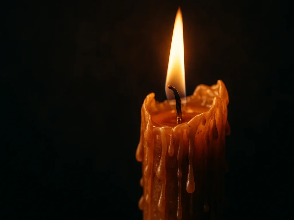 Bougie qui se consume lentement, symbole du contenu SEO qui perd en visibilité faute de mise à jour