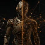 Robot mi-mécanique mi-numérique symbolisant la coexistence des crawlers SEO classiques et des crawlers IA (GEO) en 2026